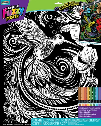 RoseArt Wildlife Fuzzy Poster - Assorted Perspective: front
