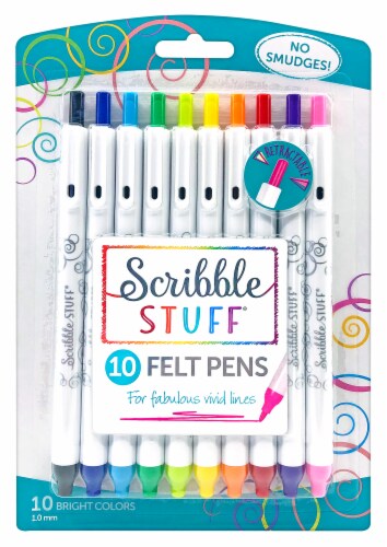 Scribble Stuff® Assorted Retractable Felt Pens Perspective: front