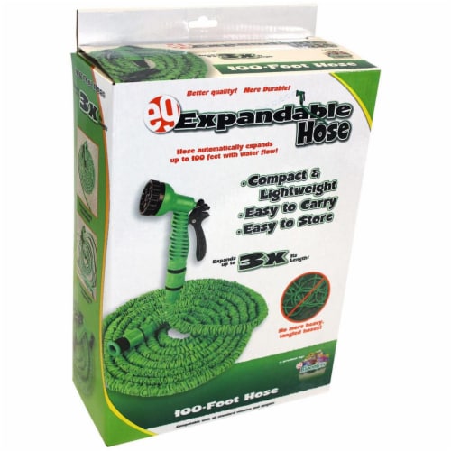 Emsco 1535 100 1 100 ft. Expandable Hose with Spray Nozzle Green