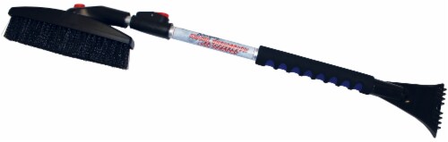 Emsco Bigfoot™ Telescoping Swivel Snowbrush & Ice Scraper - Black Perspective: front