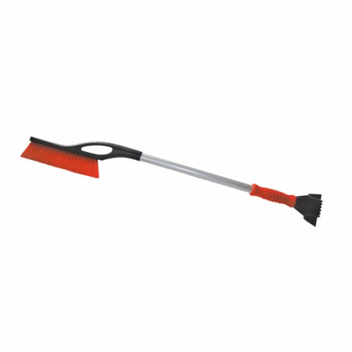 Bigfoot Deluxe Snowbrush & Dual-Head Ice Scraper - Orange/Black Perspective: front