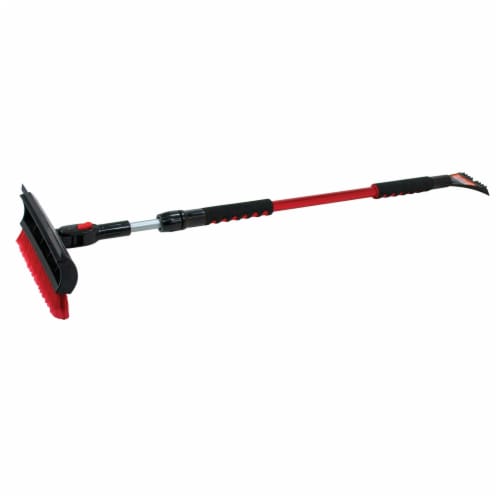 Bigfoot­™ Telescoping Ice Scraper Snow Brush with Squeegee Perspective: front
