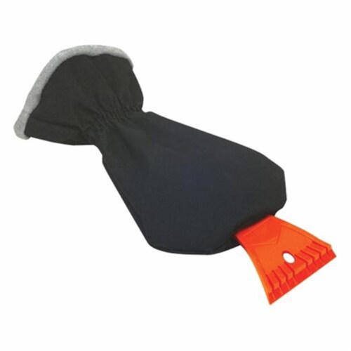 EmscoGroup 1705-1 Bigfoot Ice Scraper With Waterproof Mitt - Black & Gray Perspective: front