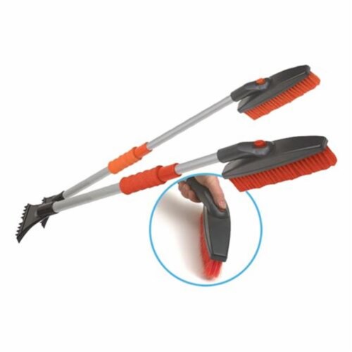 EmscoGroup 1708-1 42 in. Bigfoot Telescoping Snowbroom And Heavy-duty Ice Scraper - Assorted Perspective: front