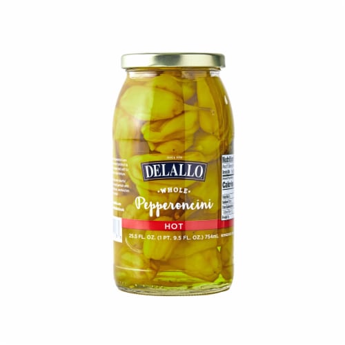 DeLallo Hot Pepperoncini Perspective: front