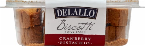 Delallo® Cranberry Pistachio Biscotti Perspective: front