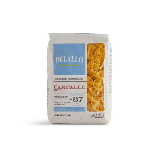 DeLallo® Organic Whole Wheat Farfalle Pasta Perspective: front