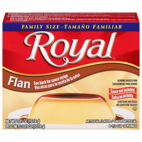 Royal Family Size Flan Perspective: front