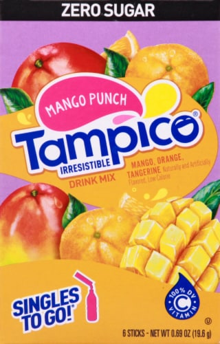 Tampico Mango Punch Singles To Go Drink Mix Perspective: front