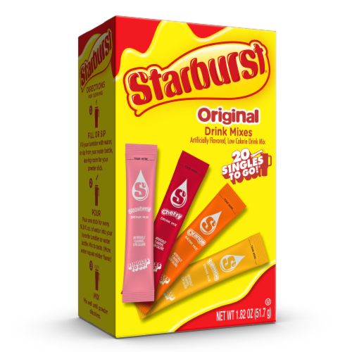 Starburst® Original Singles To Go® Variety Pack Drink Mixes Perspective: front