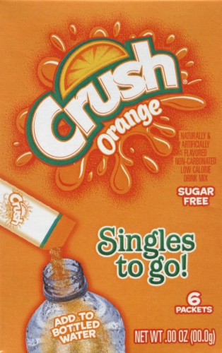 Crush® Orange Singles To Go Drink Mix Packets Perspective: front