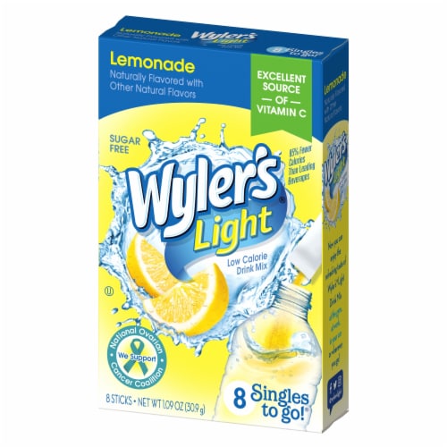 Wyler's Light® Singles to Go!® Low Calorie Lemonade Drink Mix Perspective: front