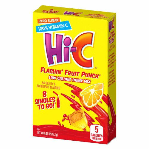 Hi-C® Flashin Fruit Punch Singles to Go Drink Mix Perspective: front