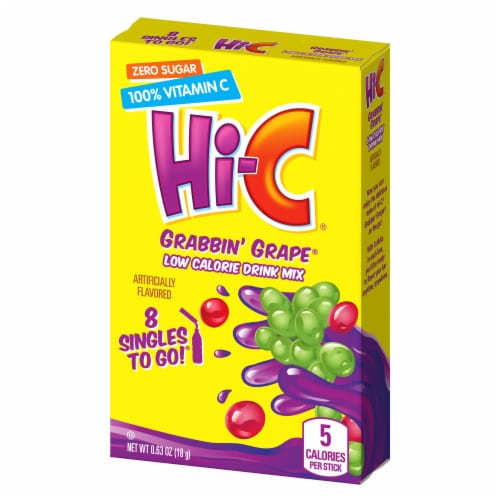 Hi-C Grabbin Grape Singles to Go Drink Mix Perspective: front