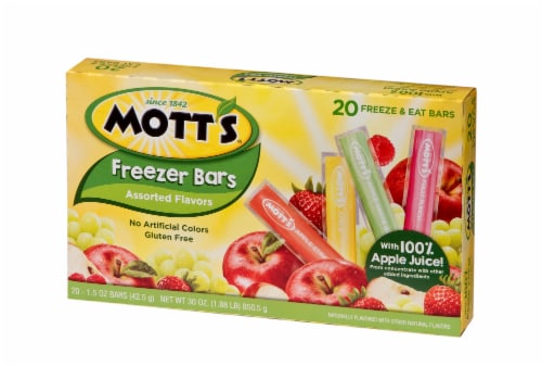 Mott's Assorted Flavors Freezer Bars Perspective: front