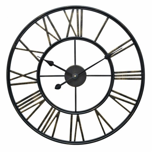 Chaney Metal Indoor Wall Clock Perspective: front