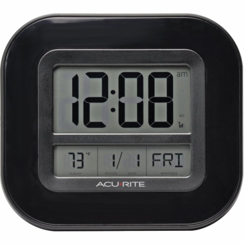 1pc Simple Digital Wall Clock With Lcd Display, Alarm And Thermometer  Function