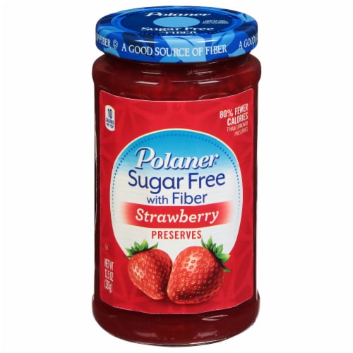 Polaner Sugar-Free with Fiber Strawberry Preserves, Gluten-Free Perspective: front