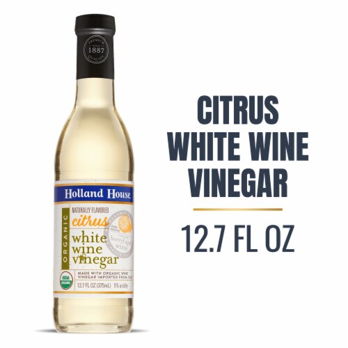 Holland House® Organic Citrus Flavored White Wine Vinegar Perspective: front