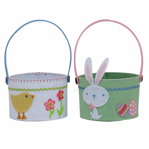 Design Imports Chick & Bunny Baskets - Set of 4 Perspective: front