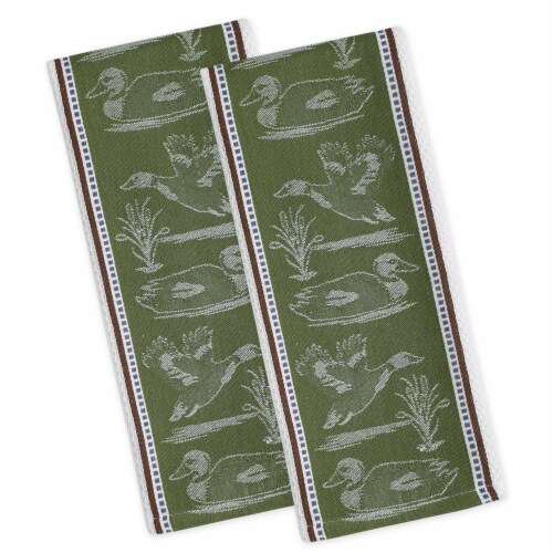 Design Imports CAMZ10820 Duck Jacquard Dishtowel Perspective: front