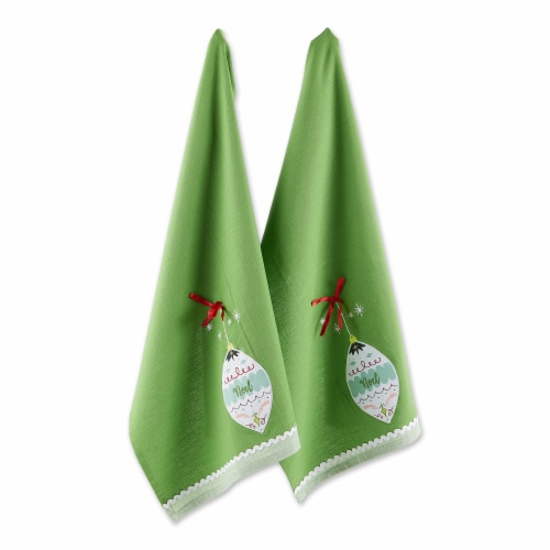 Design Imports CAMZ10855 Noel Embellished Dish Towel Perspective: front