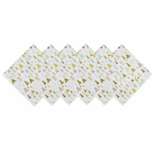 Design Imports CAMZ10876 Holiday Woods Printed Napkin Set - Set of 6 Perspective: front