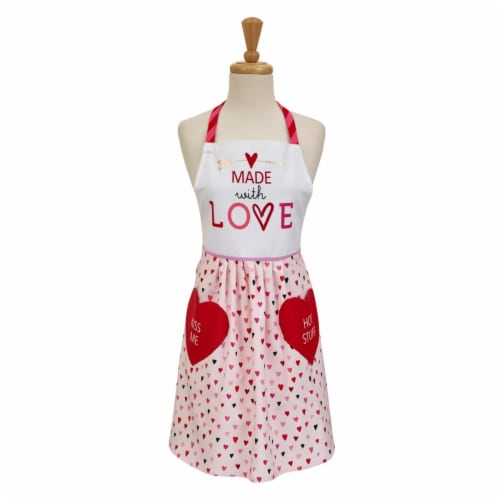 Design Imports Made with Love Print Skirt Apron Perspective: front