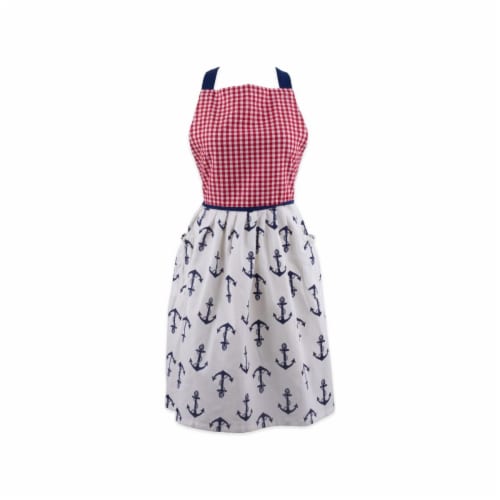 Design Imports Anchors Away Printed Apron Perspective: front