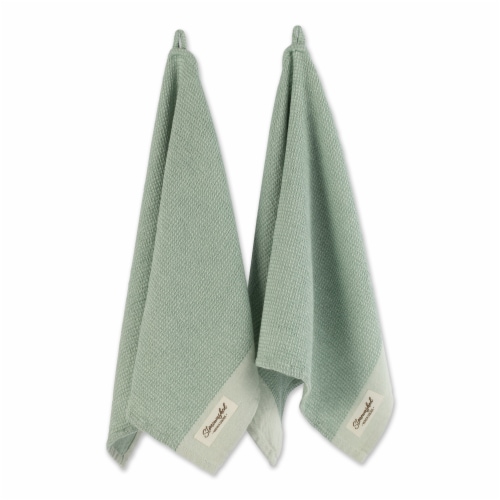Design Imports CAMZ11678 Jadeite Washed Waffle Dishtowel - Set of 2 Perspective: front