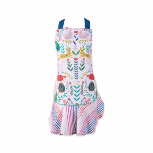 Design Imports CAMZ11703 Easter Folk Garden Printed Apron Perspective: front