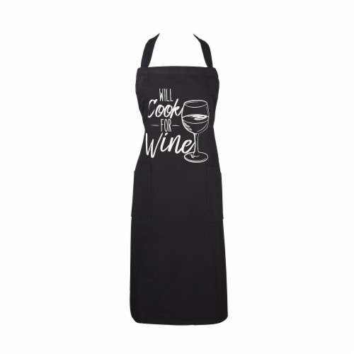 Design Imports Cook For Wine Print Chef Apron Perspective: front