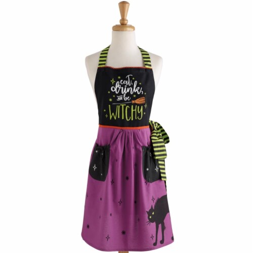 Design Imports CAMZ11764 Bewitched Printed Apron Perspective: front
