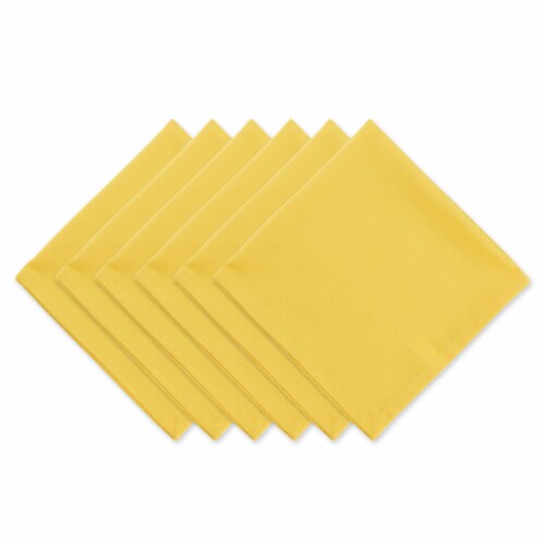 Design Imports CAMZ12283 DII Solid Mello Napkin, Yellow - Set of 6 Perspective: front