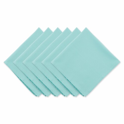 Design Imports CAMZ12285 DII Solid Napkin, Light Aqua - Set of 6 Perspective: front