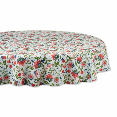 Dii Garden Floral Print Outdoor Tablecloth 60 Round Perspective: front