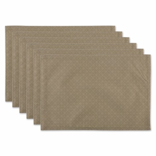 DII Stone Tonal Lattice Print Outdoor  Placemat (Set of 6) Perspective: front