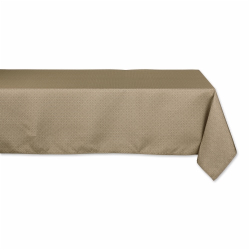 Dii Stone Tonal Lattice Print Outdoor Tablecloth Perspective: front