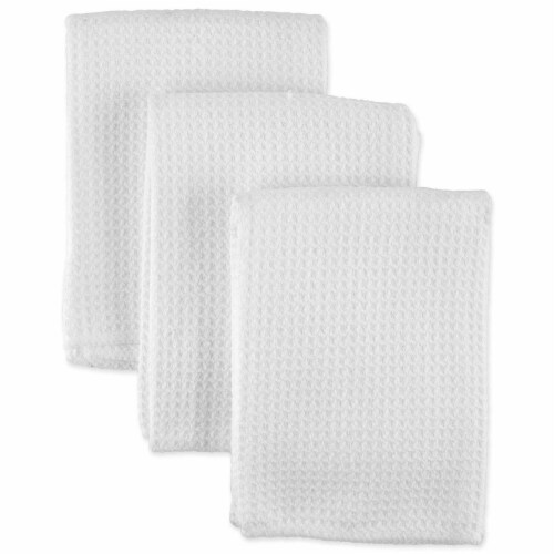 Design Imports 91899999999 3 Piece Micro Waffle Weave, White Perspective: front
