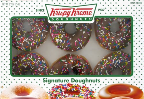 Krispy Kreme Signature Doughnuts 6 Count Perspective: front