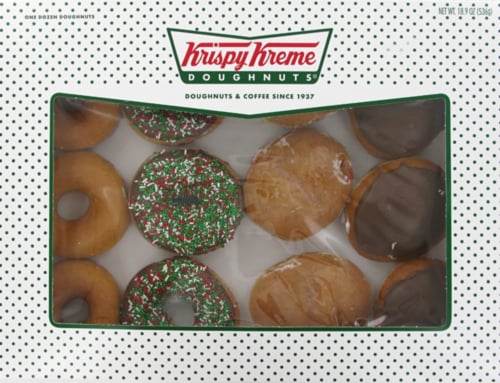 Krispy Kreme Assorted donuts Perspective: front