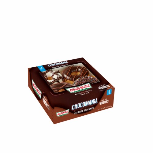 Krispy Kreme Chocomania Assorted Doughnuts made with Hershey's Perspective: front