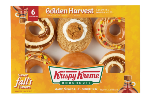 Krispy Kreme Golden Harvest Assorted Doughnuts Perspective: front
