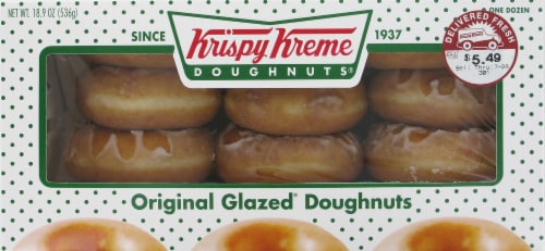 Krispy Kreme Glazed Doughnuts 12 Count Perspective: front