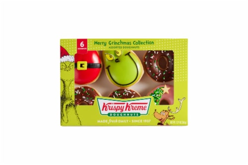 Krispy Kreme® Merry Grinchmas® Assorted Doughnuts Perspective: front