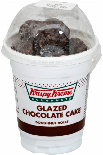 Krispy Kreme Glazed Chocolate Cake Doughnut Holes Perspective: front