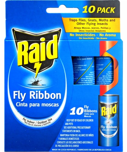 RAID? Fly Ribbons, 10 count, Outdoor & Indoor Fly Traps, (Pack of 8), 8  pack - Kroger