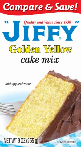 Jiffy Golden Yellow Cake Mix Perspective: front