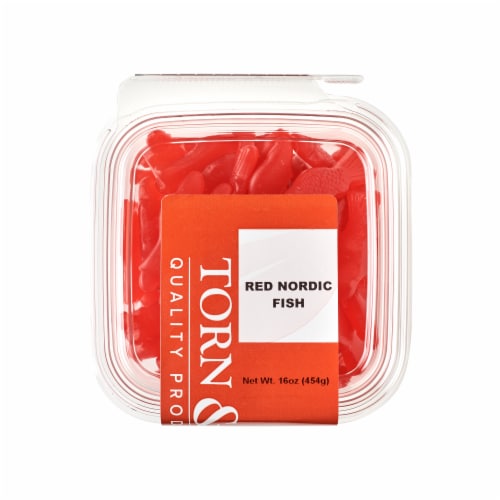 Torn & Glasser Red Nordic Gummi Fish Perspective: front