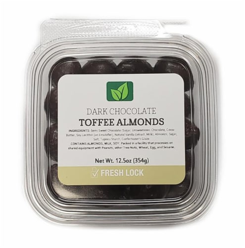 Torn & Glasser Dark Chocolate Toffee Almonds Perspective: front